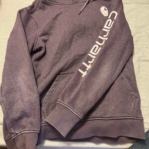 Carhartt Women's Crewneck Logo Pullover in Dusty Purple